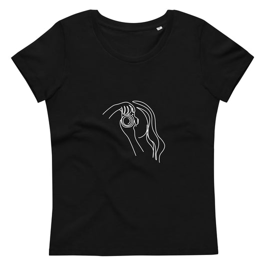 Enganliegendes Öko-T-Shirt für Damen