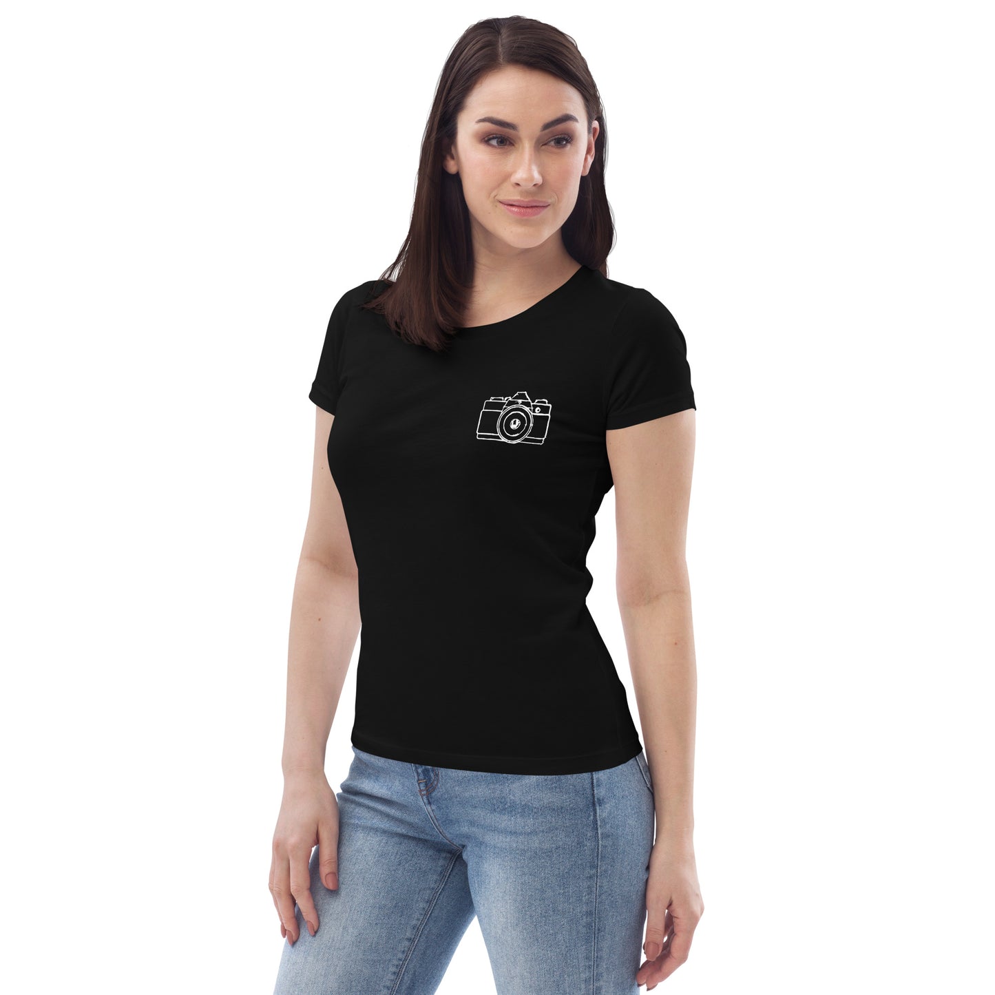 Enganliegendes Öko-T-Shirt für Damen