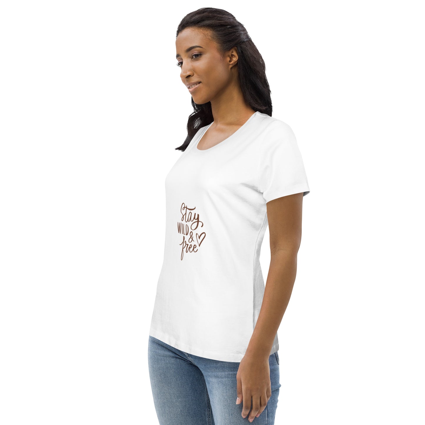 Enganliegendes Öko-T-Shirt für Damen